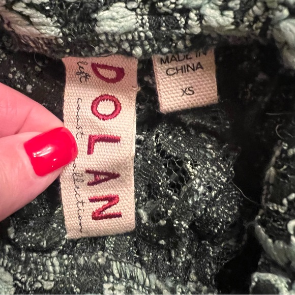 Anthropologie Dolan Left Coast Sheer Lace Mock Neck Long Sleeve Top Green XS - Picture 11 of 13